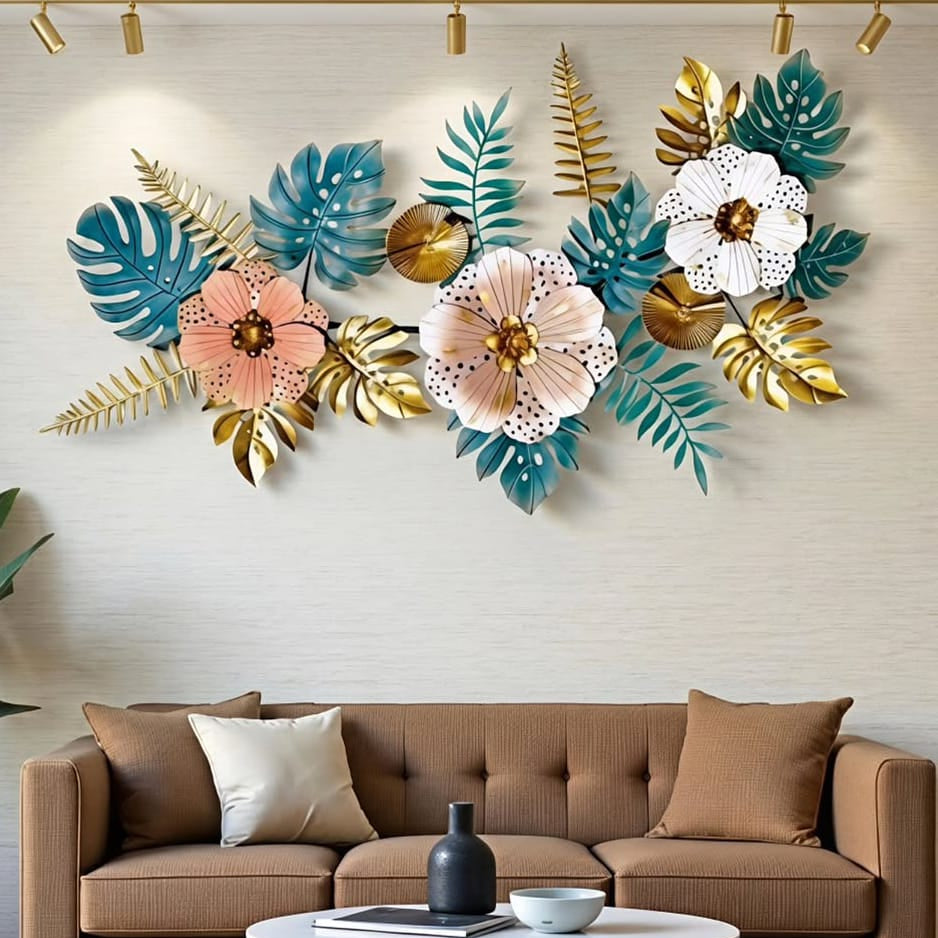 Luxury Floral Metal Wall Art