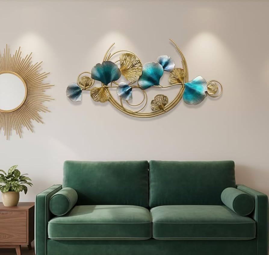 Luxury Metal Leaf Wall Art