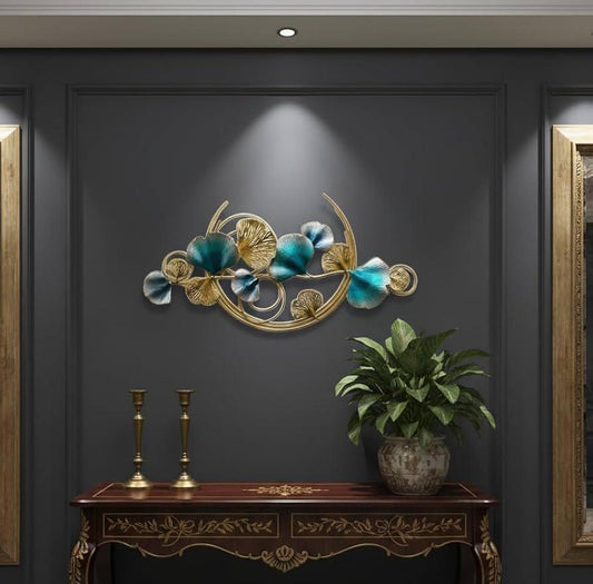 Luxury Metal Leaf Wall Art