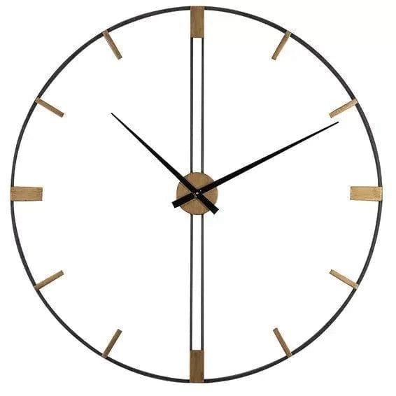 Sleek Black & Gold Wall Clock